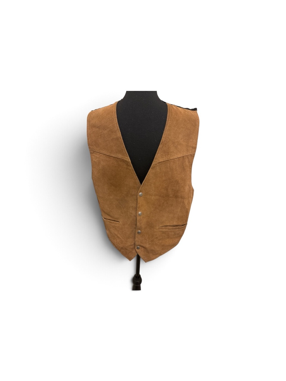 Paragraff Western Brown Suede Leather Snap Button Vest